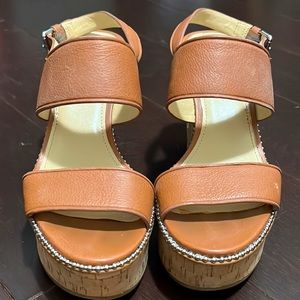 Coach strap wedge sandals